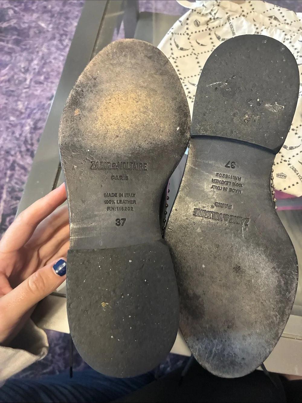 Zadig & Voltaire polished black